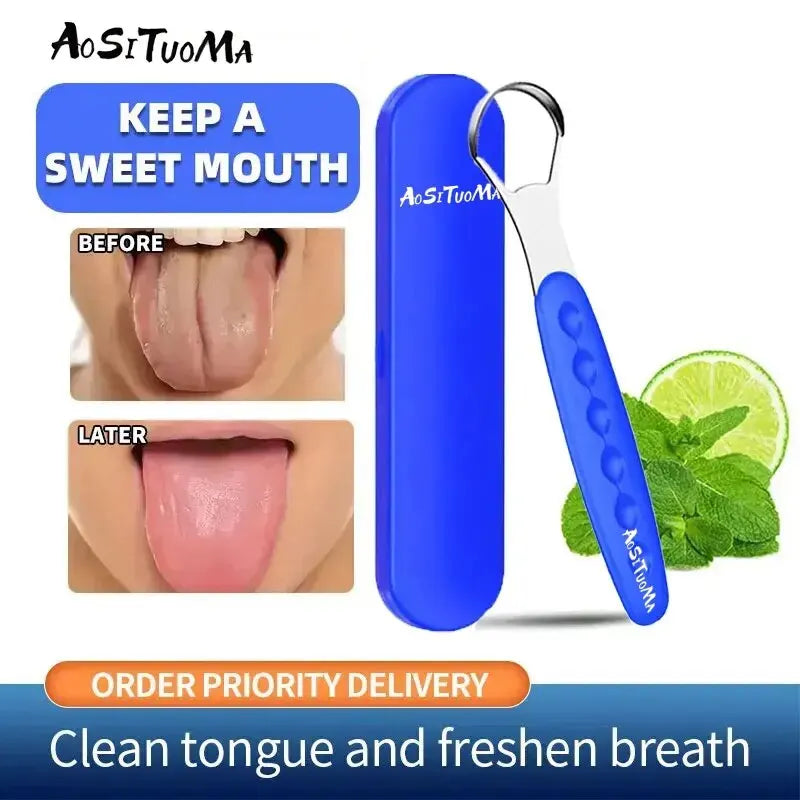 Portable Stainless Steel Tongue Scraper