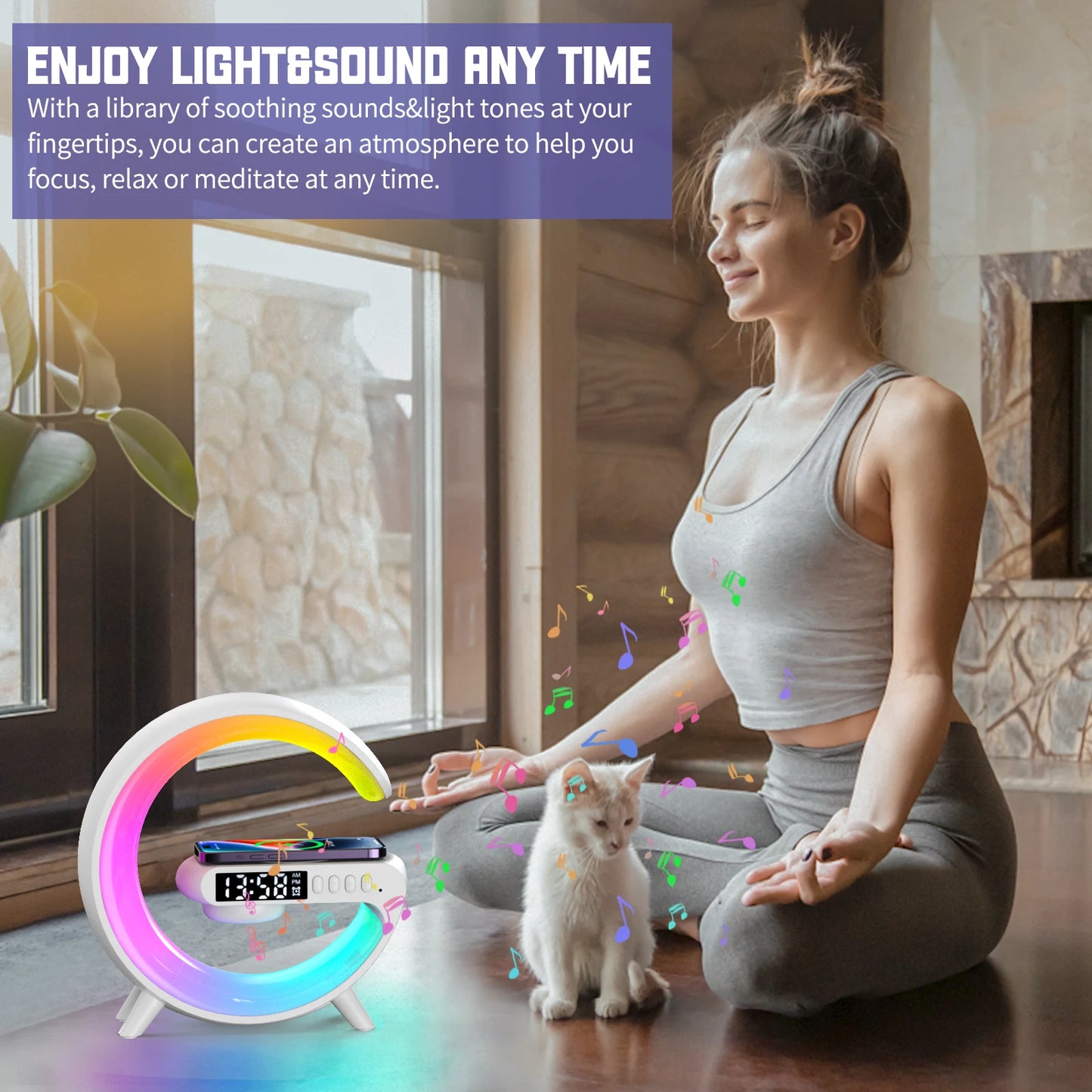 5W Wireless Charger Stand with Speaker